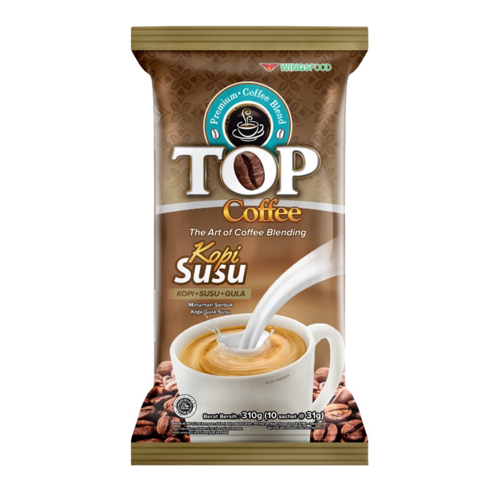

TOP COFFEE KOPI SUSU 3 in 1 INSTAN SACHET 10x31g