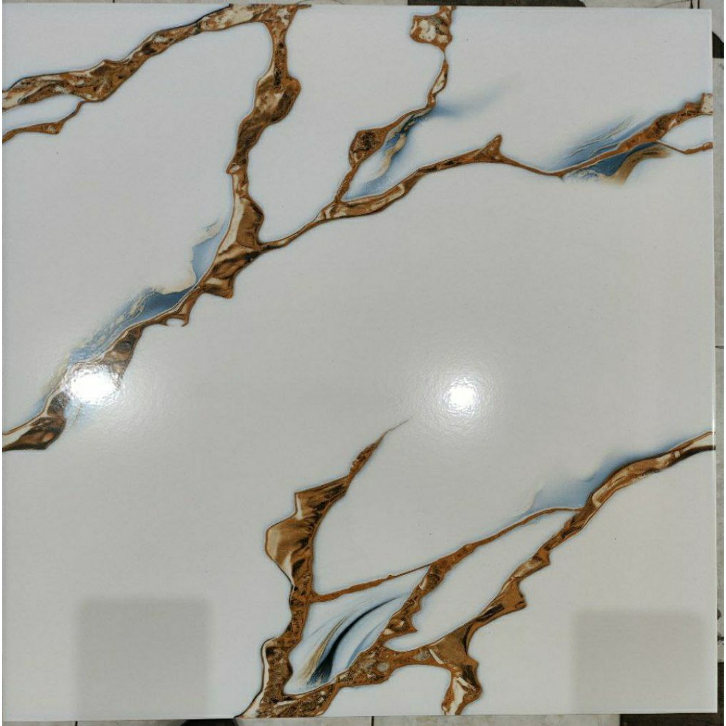 Keramik Lantai 50x50 Zagora White UNO / tekel ubin