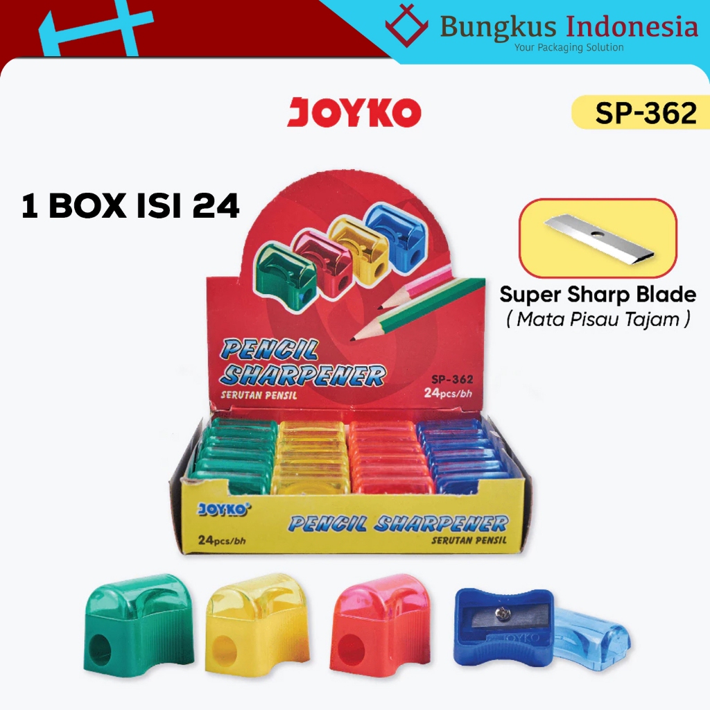 

1 BOX JOYKO Sharpener Rautan SP-362 Isi 24 Pcs