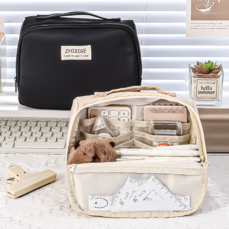 

9 Lapisan Kasus Pensil Kapasitas Besar Kanvas Estetika Multifungsi Kantong Pena Multifungsi Tas Pena Siswa Perlengkapan Sekolah Alat Tulis