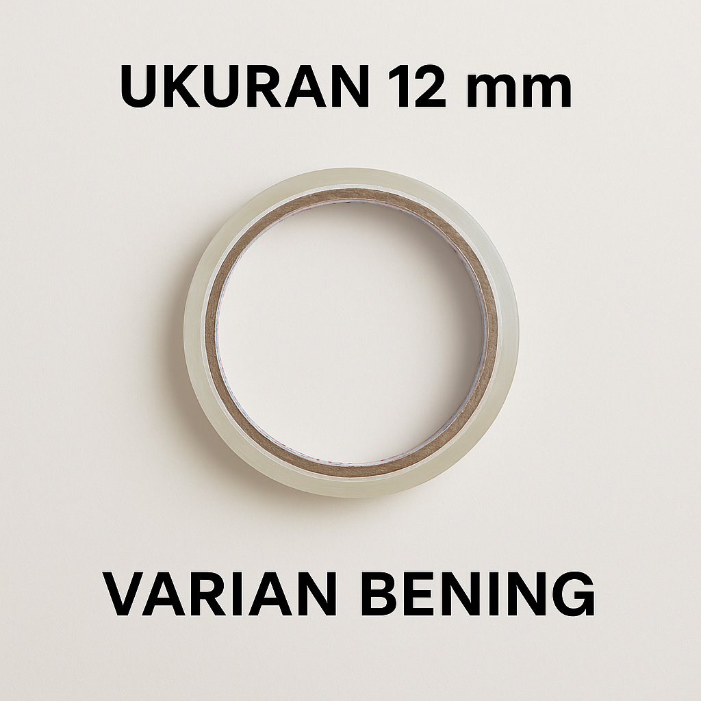 

LAKBAN BENING 12MM ISOLASI SOLATIP SUPER MURAH