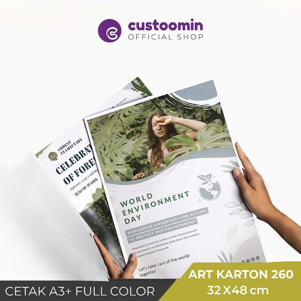 

Cetak A3+ (32x48 cm) #Art Karton 260 gsm - Cetak Full Colour - Cutom | Custoom.in