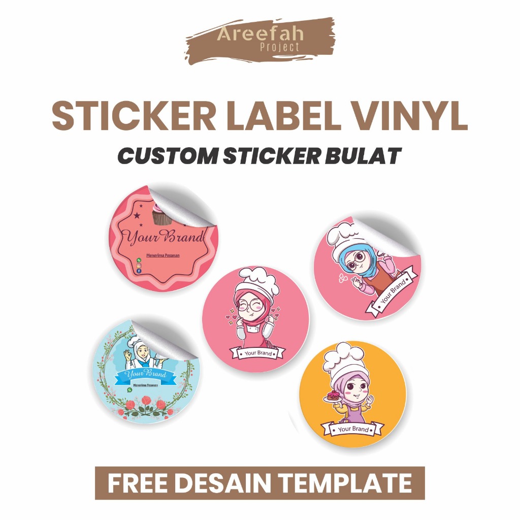 

Areefah Cetak Stiker Label Vinyl | Cetak Stiker Custom | Stiker Label Kemasan | Waterproof