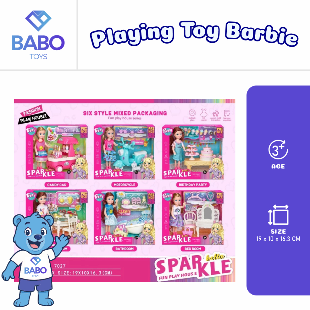 Sparkle Bella Playing toy Barbie Mattel Furniture & Accesories Mainan Aksesoris Rumah Boneka