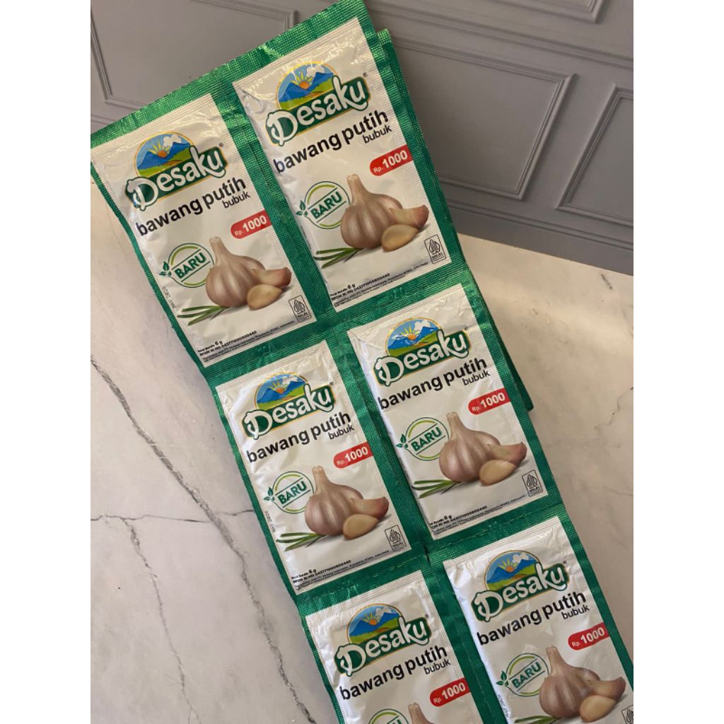 

Bawang putih bubuk Desaku renteng isi 12 biji