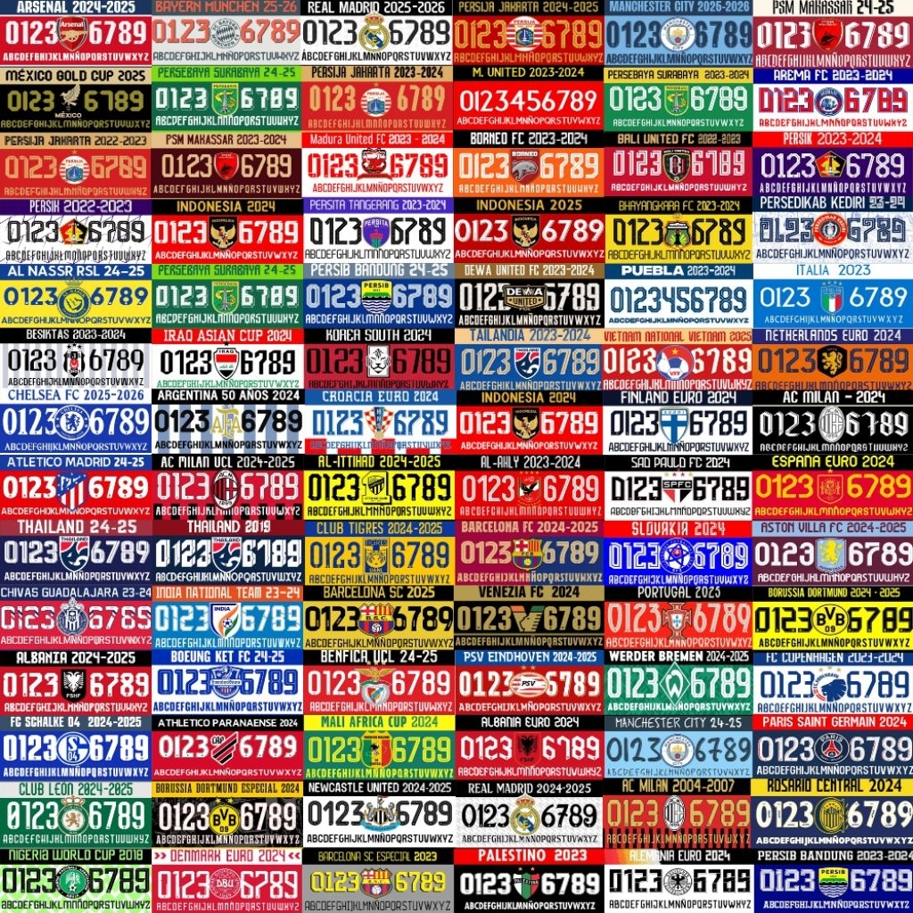 FONT JERSEY BOLA KEREN UNTUK APPAREL / SPORTWEAR | FORMAT TTF/OTF