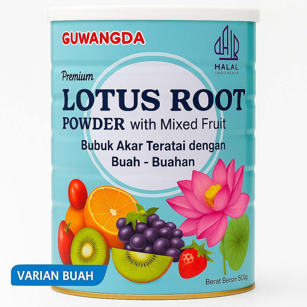 

GUWANGDA - OUFEN LOTUS ROOT POWDER - BUBUR AKAR TERATAI BUAH / FRUITS - DIET SEHAT & MENGENYANGKAN - PENGGANTI NASI HALAL & BPOM