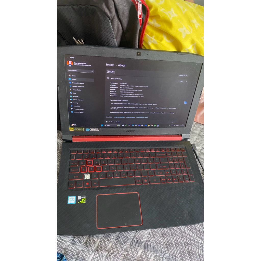LAPTOP ASUS NITRO 5 SECOND