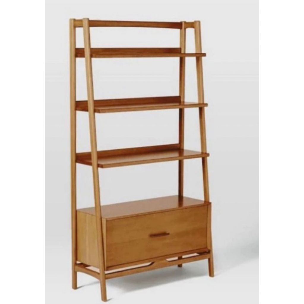 rak buku kayu jati rak buku kayu jati minimalis