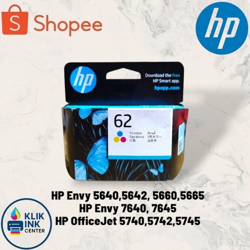Tinta Hp 62 / Tinta Cartridge Hp 62 Colour Original