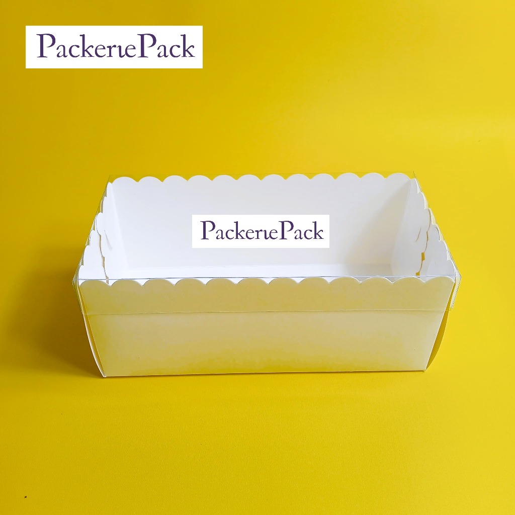 

Dus Kotak Kue Ivory Laminasi Putih Polos 12x25x8cm Laminasi Ivory Premium 12 x 25 x 8 Tutup Mika Full (10 Pcs)