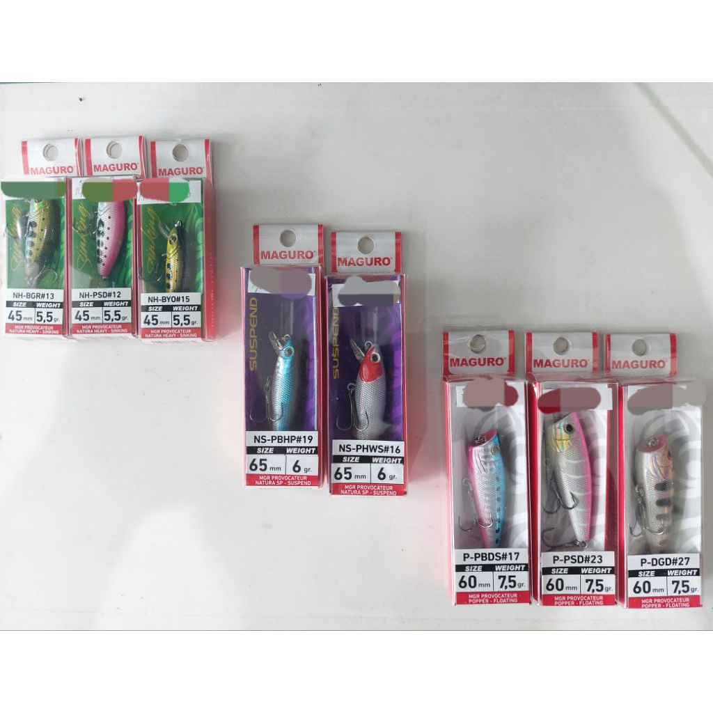 Umpan Pancing Lure/Minnow Maguro Sinking, Suspend, Popper.