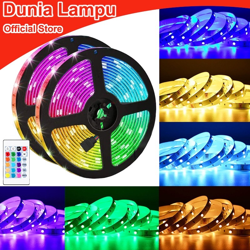 DUNIA LAMPU STRIP SELANG 220V OUTDOOR RGB / LAMPU LED STRIP SELANG 5 METER LAMPU SELANG LAMPU WATERP