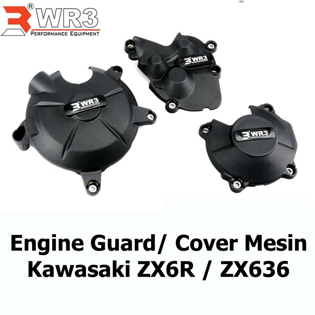 Cover Engine ZX6R / ZX636 Engine Guard WR3 Tutup Mesin Kawasaki ZX-6R / ZX-636 2009 - 2020