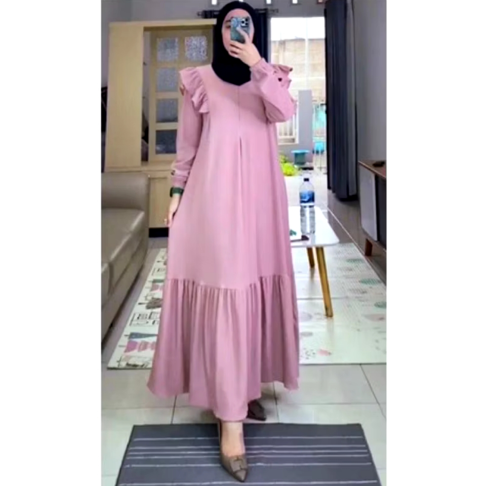 Vinia Dress Gamis Crincle Premium