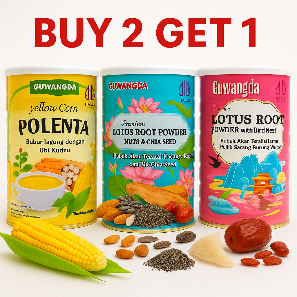 

BUY 2 GET 1 GUWANGDA - OUFEN LOTUS ROOT POWDER BUBUR AKAR TERATAI SEHAT & AWET KENYANG - DIET KETAT - DETOKS TUBUH