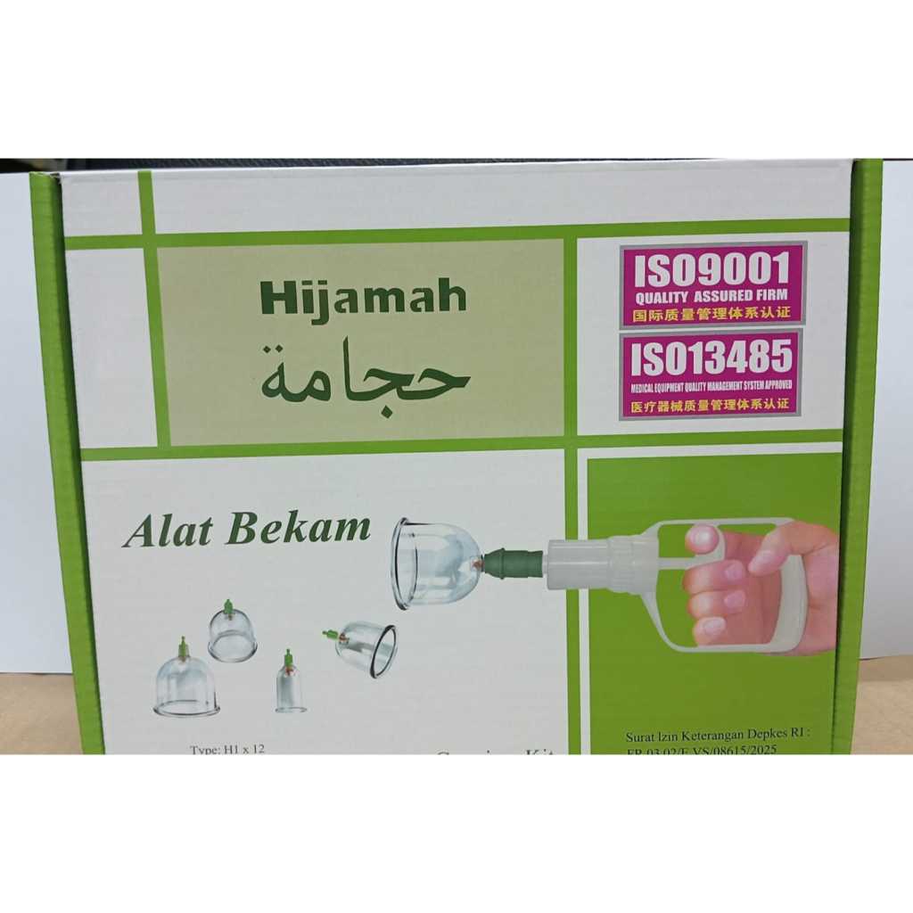 Hijamah Kop Bekam Isi 12 / Alat Bekam /Dus Hijau