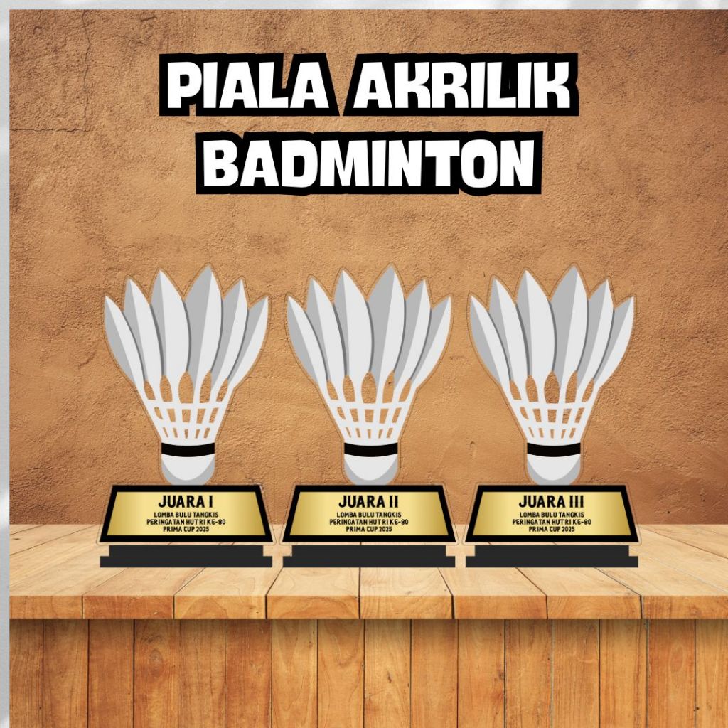 Plakat Badminton Plakat Bulutangkis Piala Badminton Piala Bulutangkis Akrilik