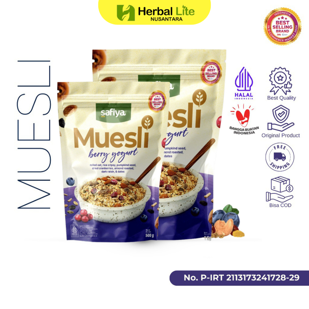 

Safiya Muesli Berry Yogurt Sereal With Almond Premium