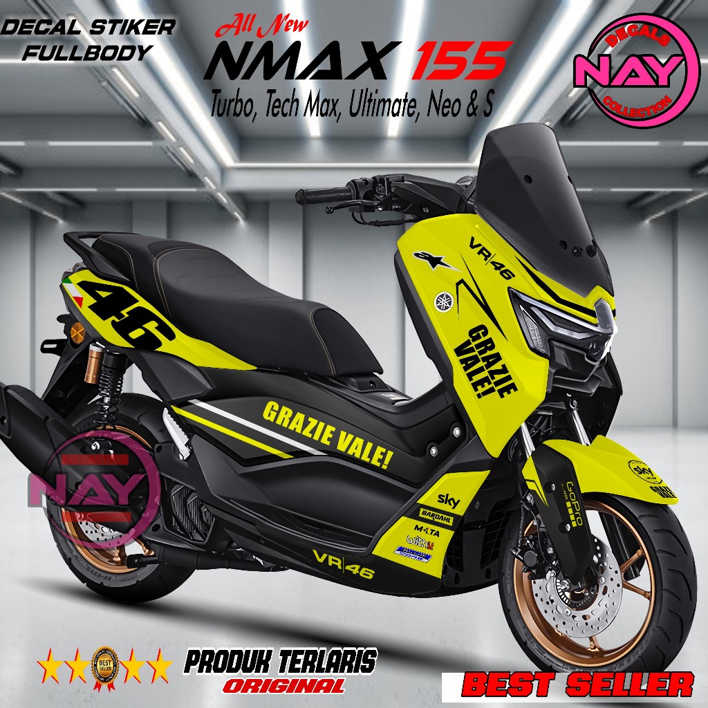 Grazie Vale NMAX Turbo 155 Decal Stiker Fullbody / Variasi Decal NMAX Turbo Fulbody