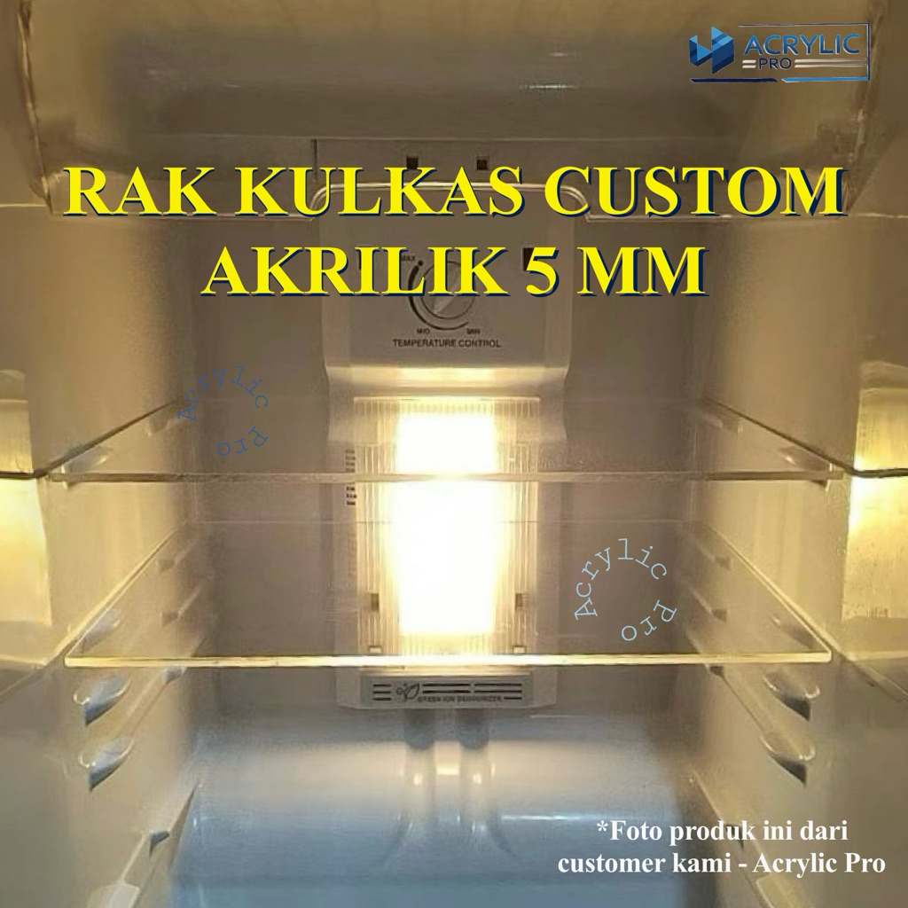 

Akrilik 5mm custom bisa untuk rak kulkas, pembatas buku dan tempat pensil dll