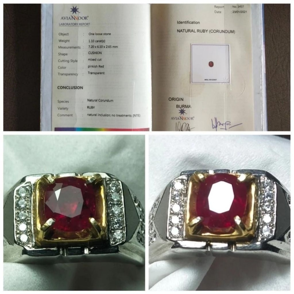 UNHEATED RED RUBY BIRMA RUBY MYANMAR - NO HEAT BURMESE RUBY