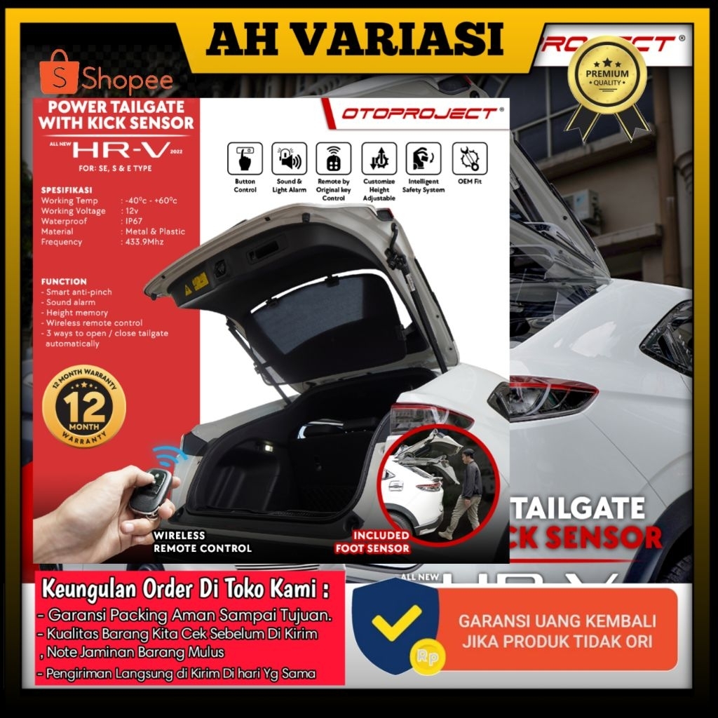 All New HRV 2022-2025 - Power Tailgate With Kick Sensor All New HRV Otoproject
