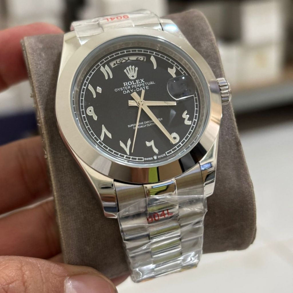 JAM TANGAN PRIA RLX DAY DATE ARAB AUTOMATIC
