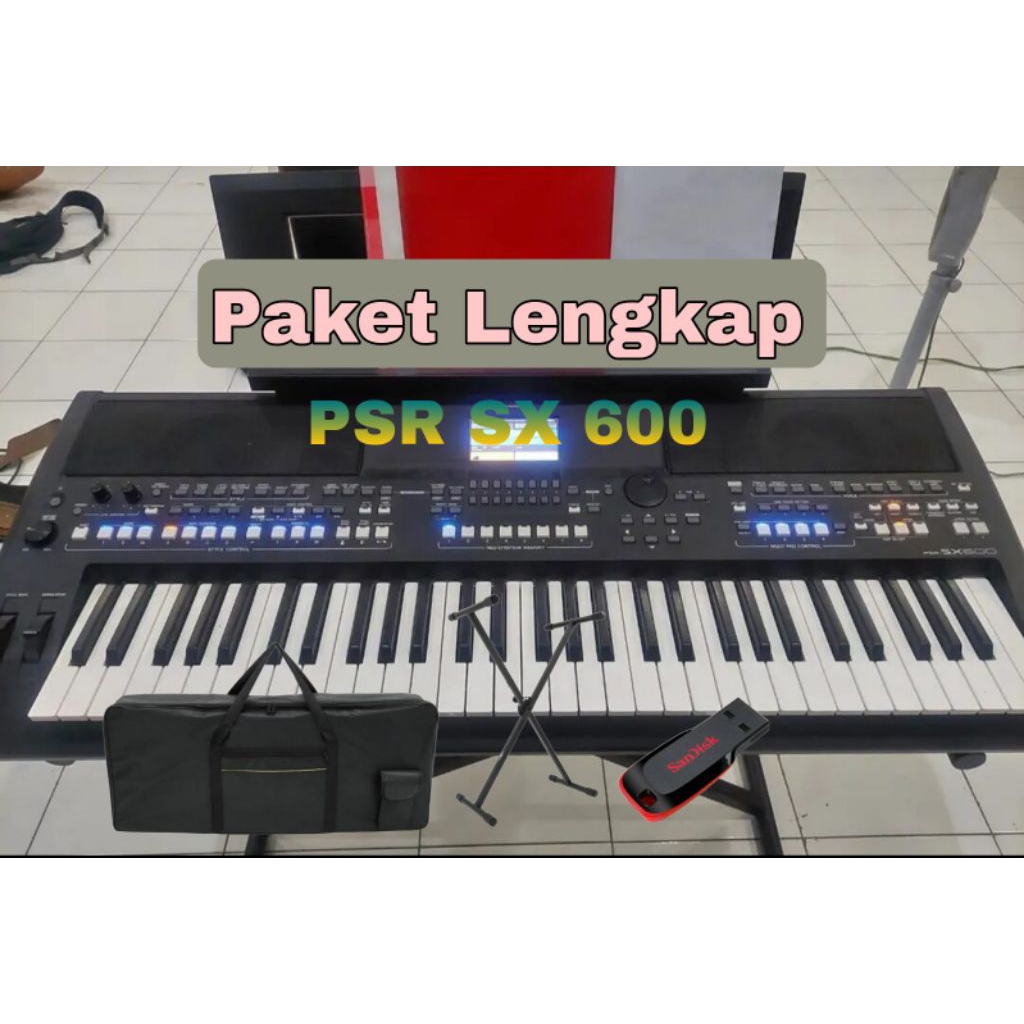 KEYBOARD YAMAHA PSR SX 600 ISTIMEWA FULLSET PAKET LENGKAP SIAP MANGGUNG ORGAN TUNGGAL