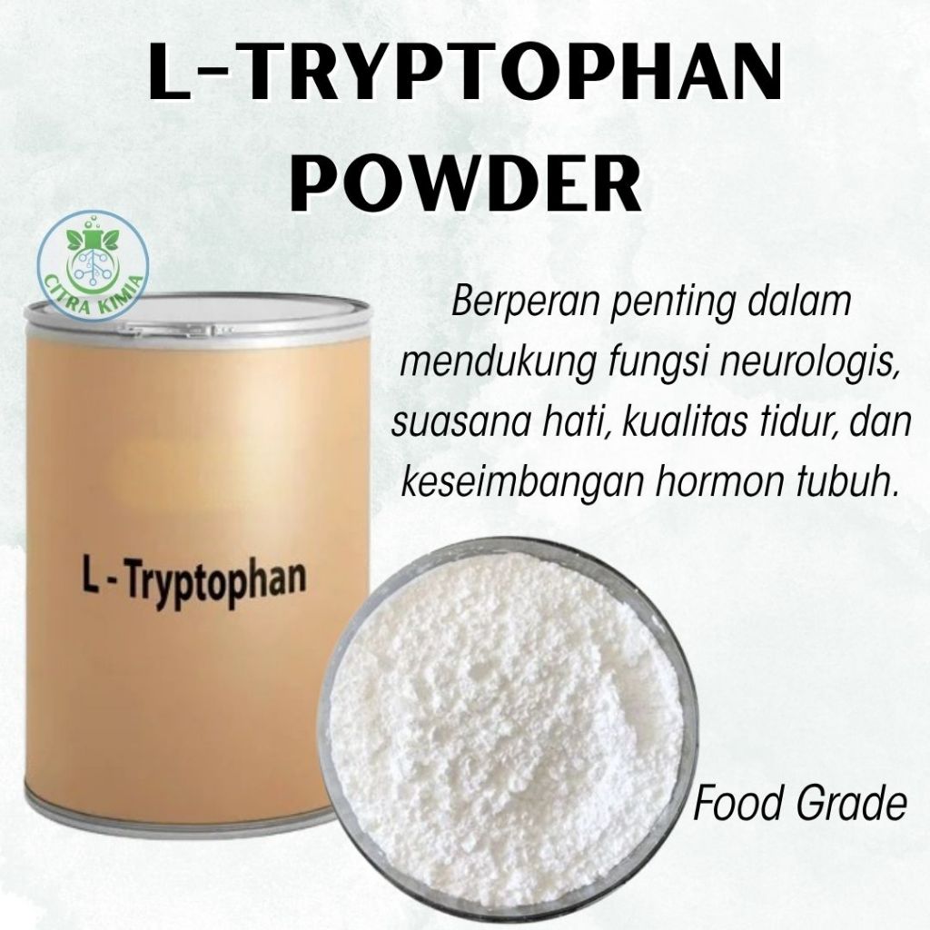 

L-Tryptophan Powder Food Grade 100gr - Suplemen Asam Amino - Asam Propionat Bubuk Bahan Suplemen Kualitas Tinggi