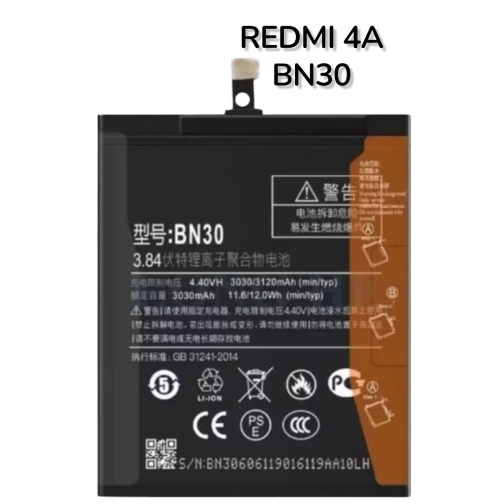 Baterai Xiomi Redmi BN-30 BN30 baterai battery Xiomi Redmi 4a BN30 Original