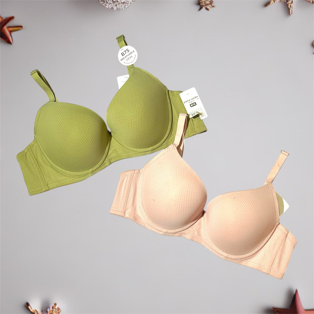 Bra Berpori PIERRE CARDIN 62381 | Berkawat | Busa Sedang | Size 32B-36B | Kait 2