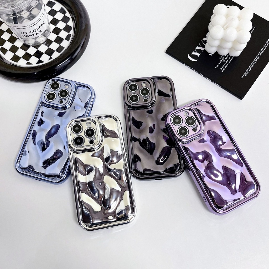 Bumpy Metalic Case Softcase Full Cover Compatible For Iphone 11 12 13 14 15 16 16E 17 17AIR Pro Max 