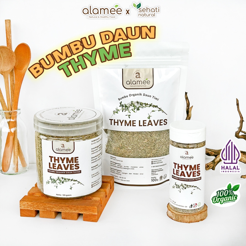 

ALAMEE Thyme Daun Kering Timi Dried Leaves Rimpang Rempah Murni Tanpa Campuran Bumbu Organik Alami