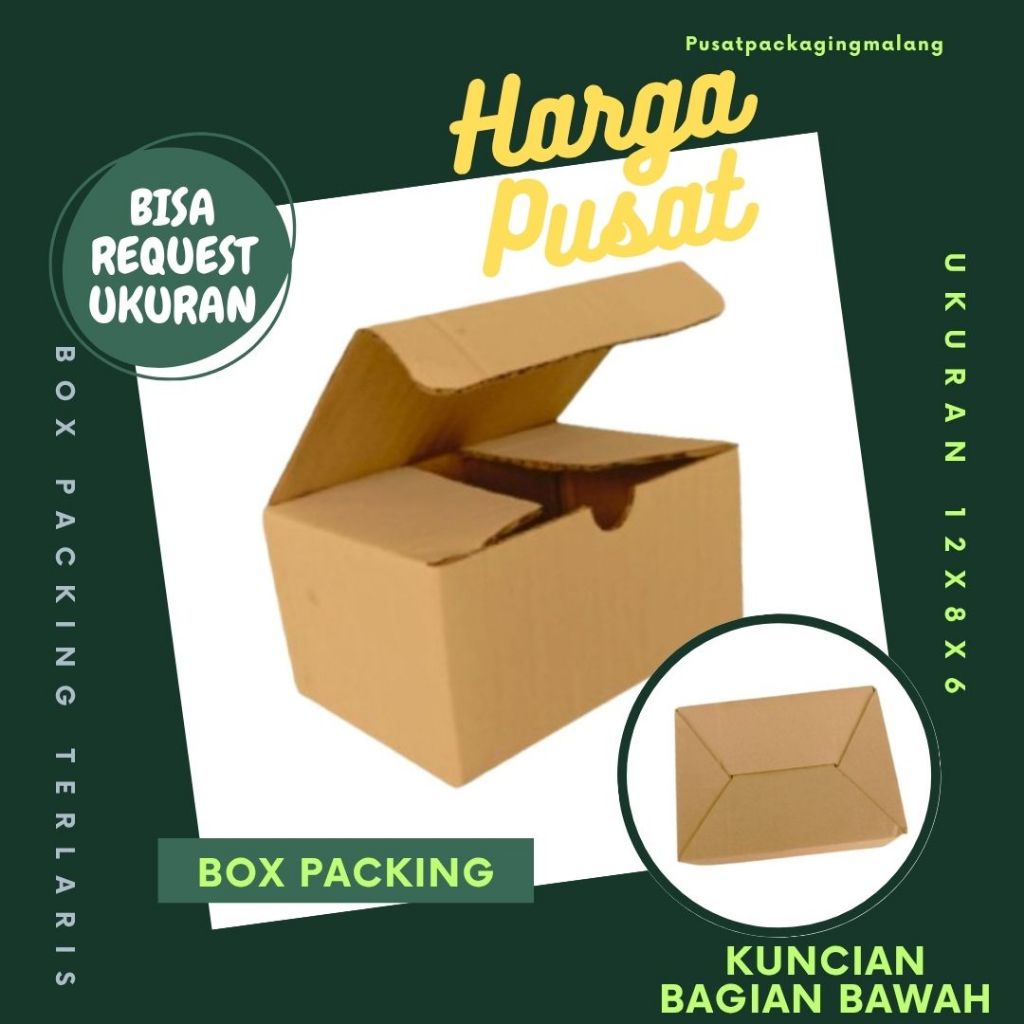 

Kardus 12x8x6 A0 Box Paku Dus Packing Kotak Kemasan Karton Souvenir Sparepart Pusat Packaging Malang