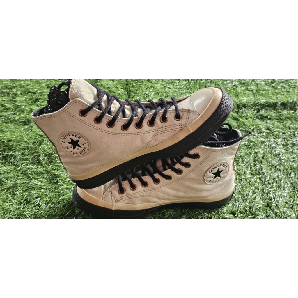 converse high kulit warna putih goretex