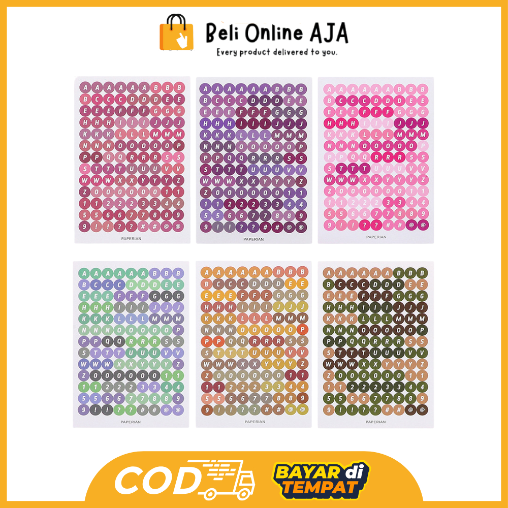 

BOA STICKER ALPHABET HURUF ANGKA DEKORASI PER LEMBAR Y3440