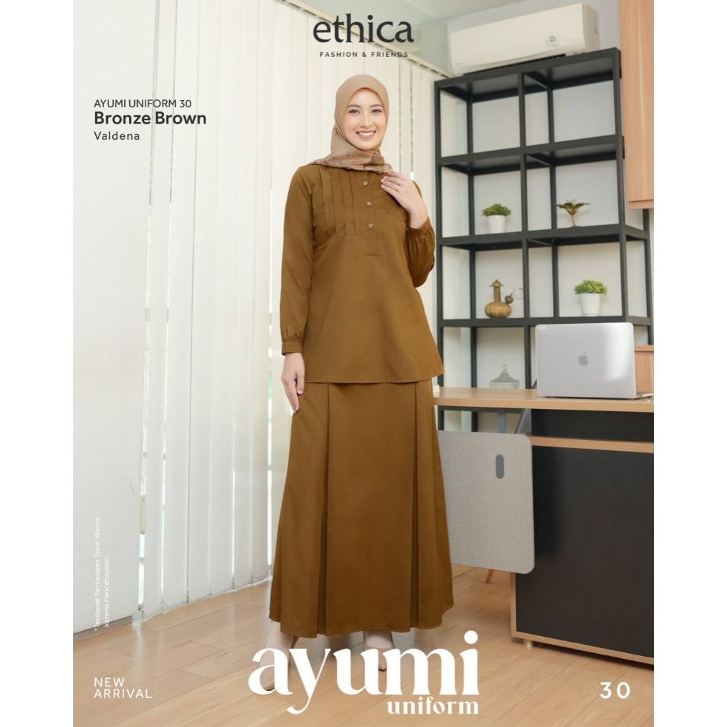 READY GD | HB - AYUMI UNIFORM 30 BRONZE BROWN | GAMIS DEWASA BY ETHICA TERBARU 2025 | SETELAN TERLAR