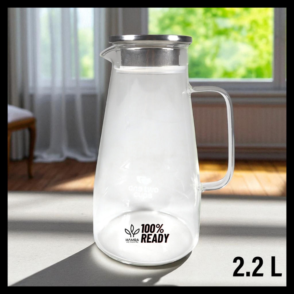 Teko Teh Kaca Tahan Panas 2.2L / TAHAN API Teko Kaca Tahan Panas / Teapot Teko Teh Air Panas Kaca