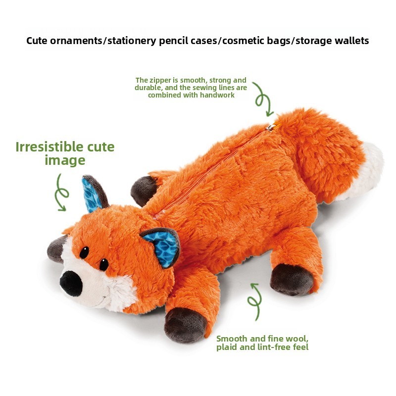 

[READY✅] Fox pencil case / Tempat Pensil Multifungsi / Alat tulis siswa pria dan wanita / Boneka jahitan / tempat pensil mewah / tas penyimpanan kartun berkapasitas besar / animal pensil case