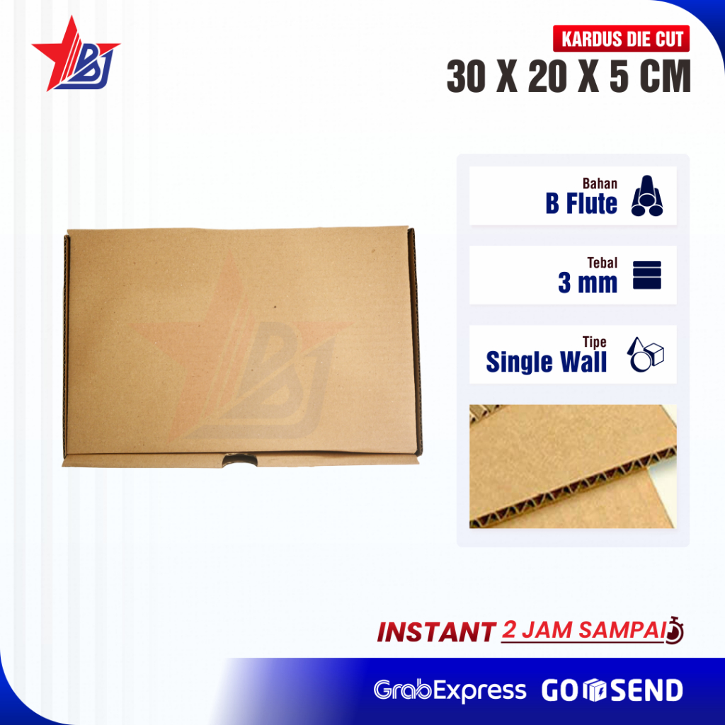 

Kardus Corrugated 30x20x5 CM | Die Cut | Kotak Karton | Box Packing Souvenir Pizza