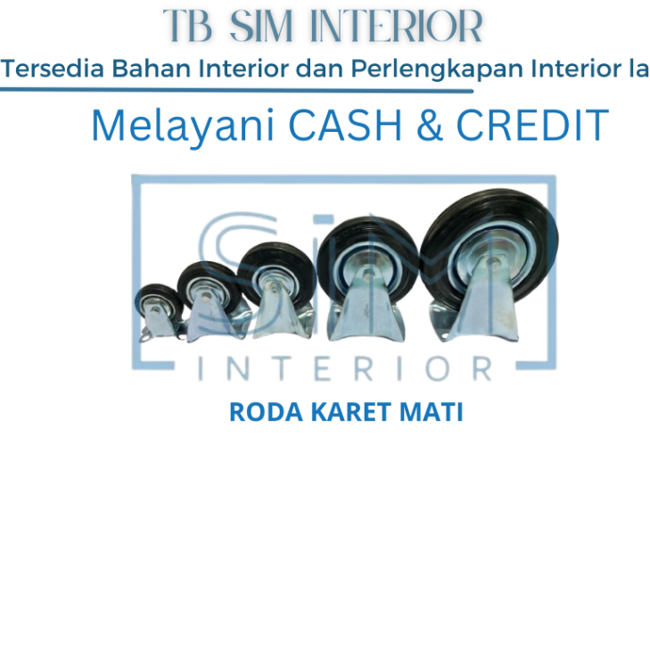 RODA KARET MATI/TANPA REM/RODA MATI/RODA KARET