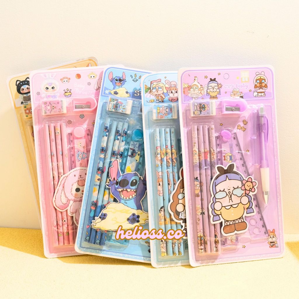 

PAKET ALAT TULIS 8 IN 1 STITCH BABY THREE CRY BABY SET ALAT TULIS GIFT SET HAMPERS KARAKTER LUCU TERMURAH HELIOSS.CO