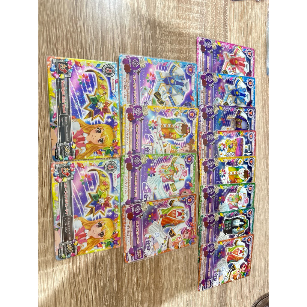 Aikatsu Star Anis JPN & ENG Tops And Accessories Cards Ichigo Aoi Ran Mizuki Otome Sakura Yurika Kae