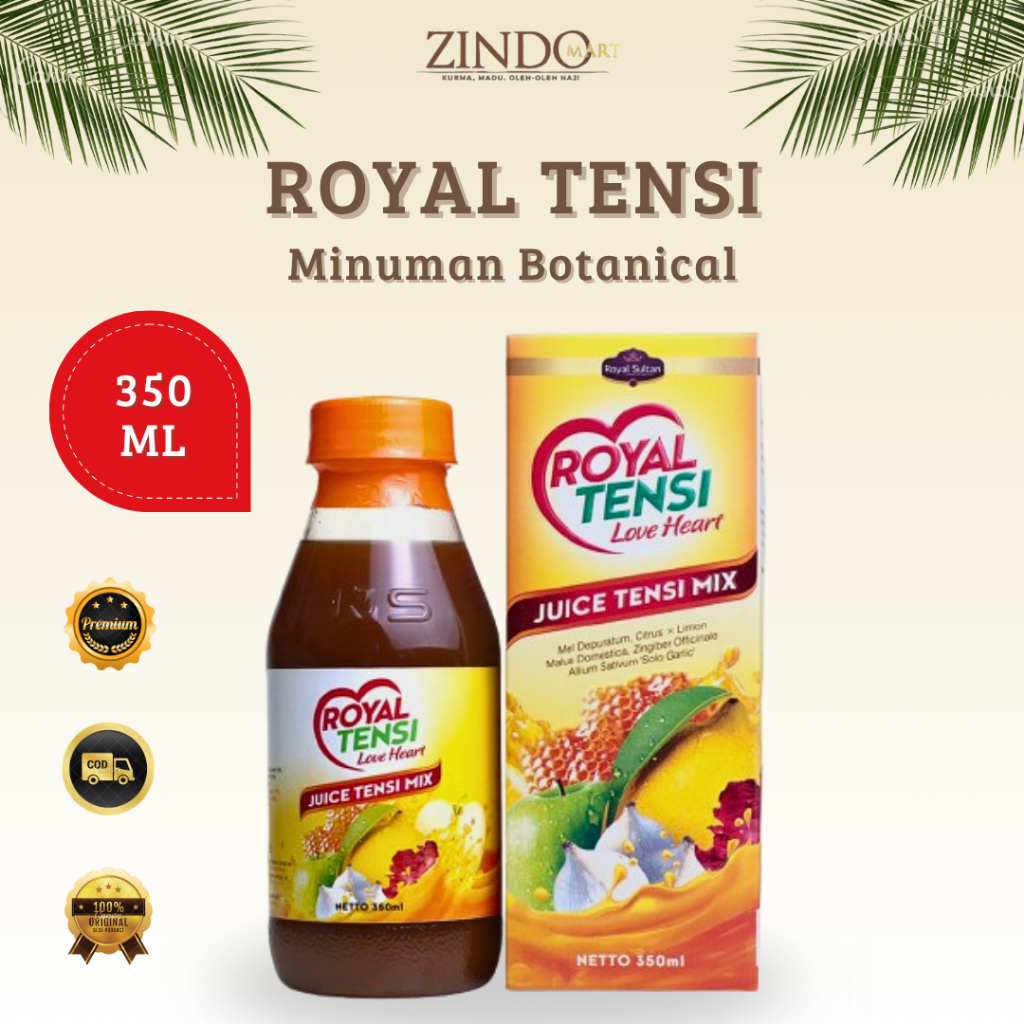 

MADU ROYAL TENS 350ML ROYAL SULTAN TENSI JUS BAWANG PUTIH TUNGGAL JAHE MERAH LEMON CUKA APEL