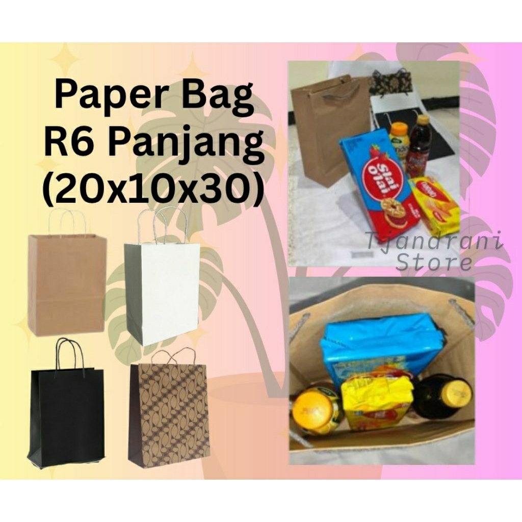 

PaperBag R6 Panjang (20x10x30) Tas Kertas Kondangan