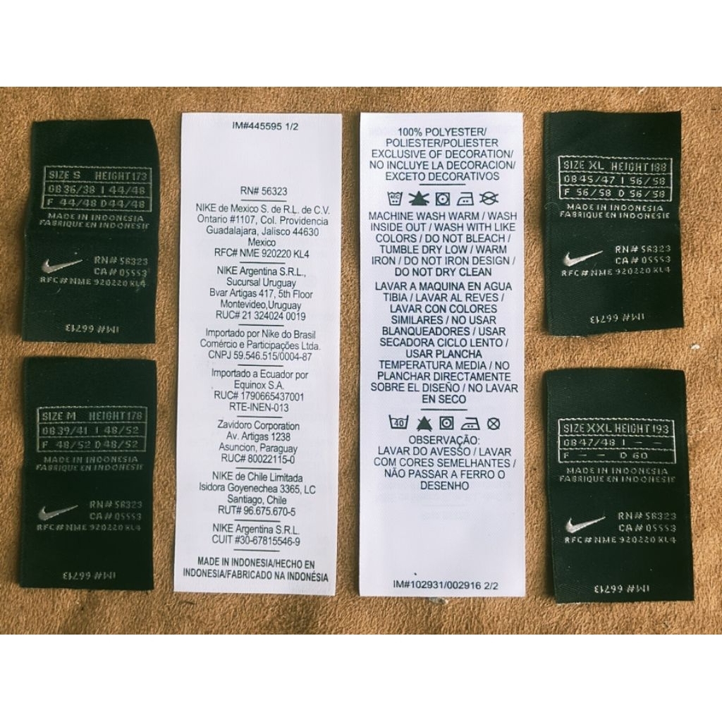 

tag label merek (logo size wash care) label tag nike (harga/set)