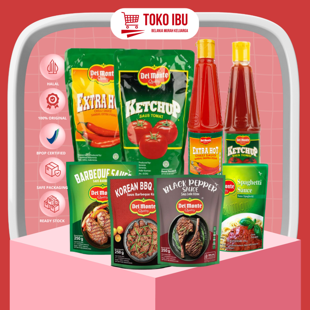 

Delmonte Saus Sambal Barbeque- Black Pepper -Korean Bbq- spaghetti Sauce Series Pouch Botol Lengkap