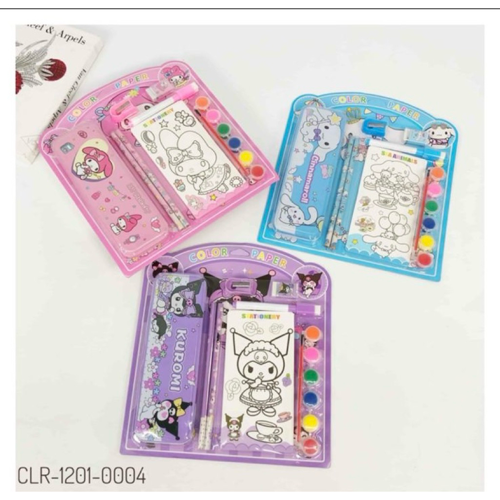 

Set Stationery Melody Cinnamorol Kuromi Sanri0