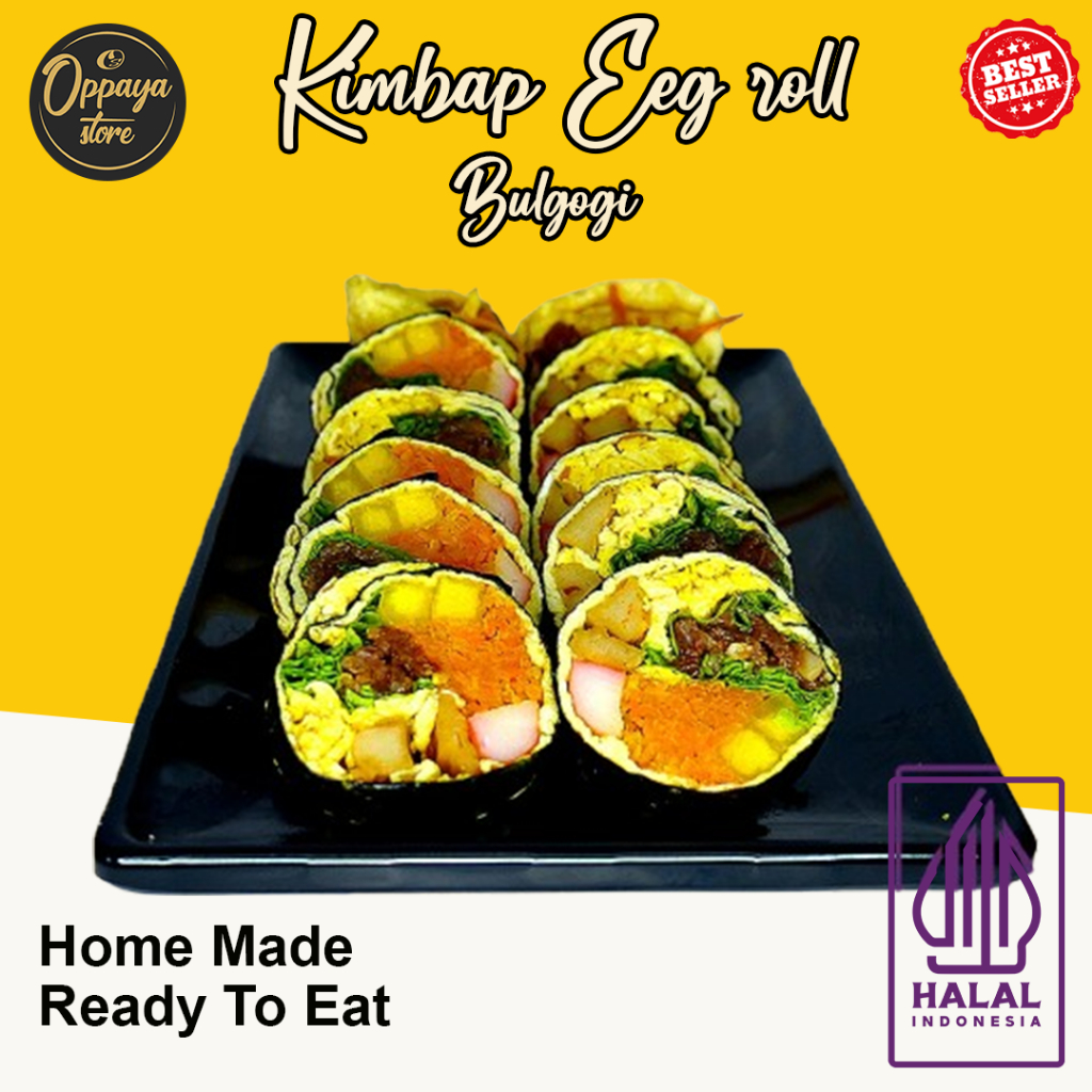 

Kimbap Egg Roll Bulgogi Tanpa Nasi Isi Beef Bulgogi 11 Potongan